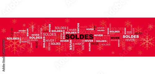BANNIÈRE SOLDES HIVER NUAGE DE MOTS