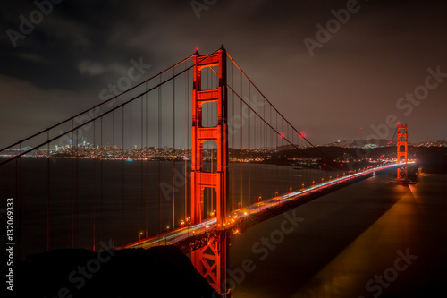 Golden Gate Bridge in San Francisco at Night