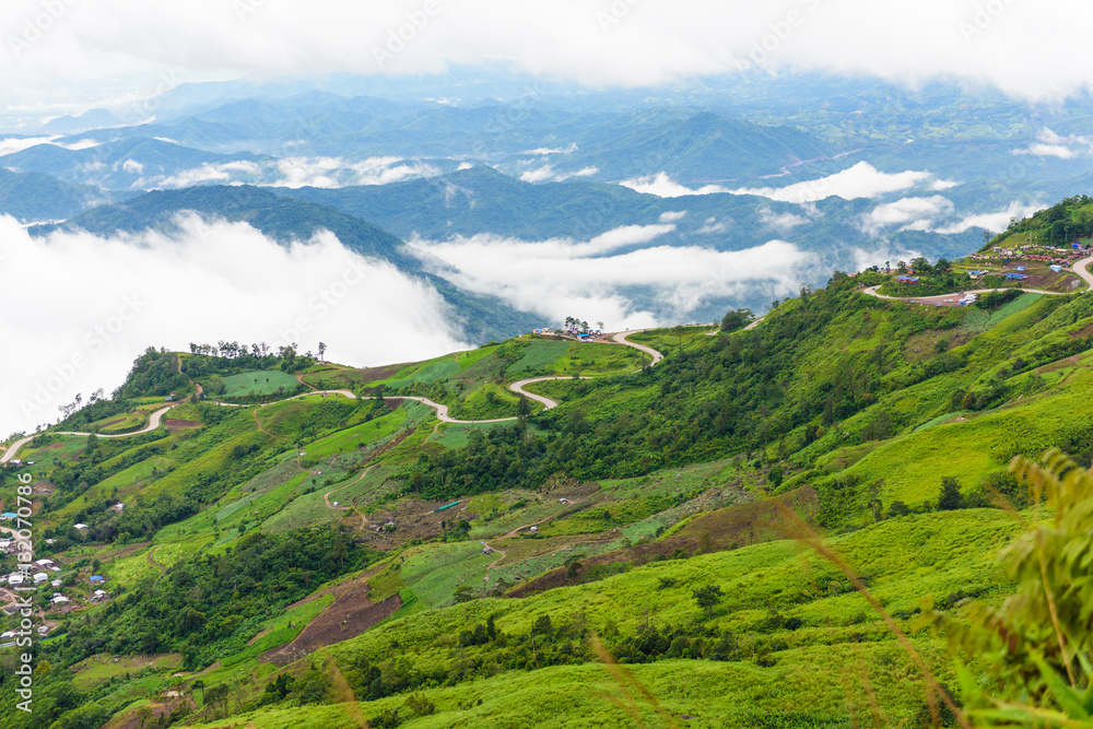 Mountain road at ( phu tubberk) in Phu Hin Rong Kla National Par
