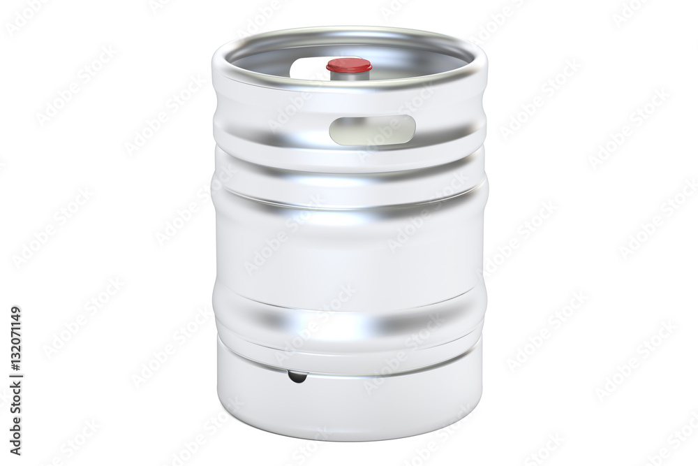 Obraz premium Beer metallic keg, 3D rendering