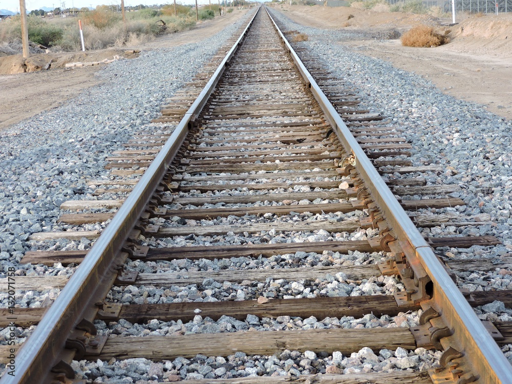 Railroad looking into the horizon Railroad looking into the horizon