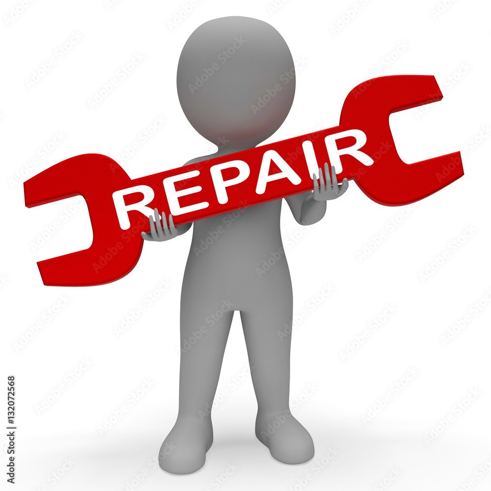 Repair Spanner Shows Repair Fixing 3d Rendering Repair Spanner Shows Repair Fixing 3d Rendering