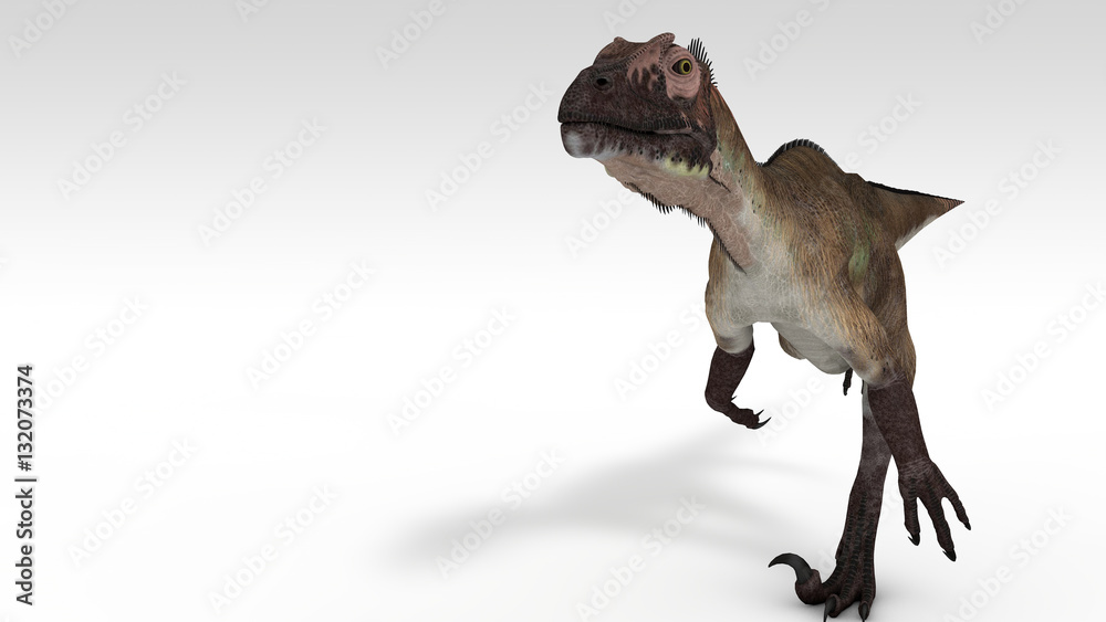 3d illustration of the utahraptor isolated on white 3d illustration of the utahraptor isolated on white
