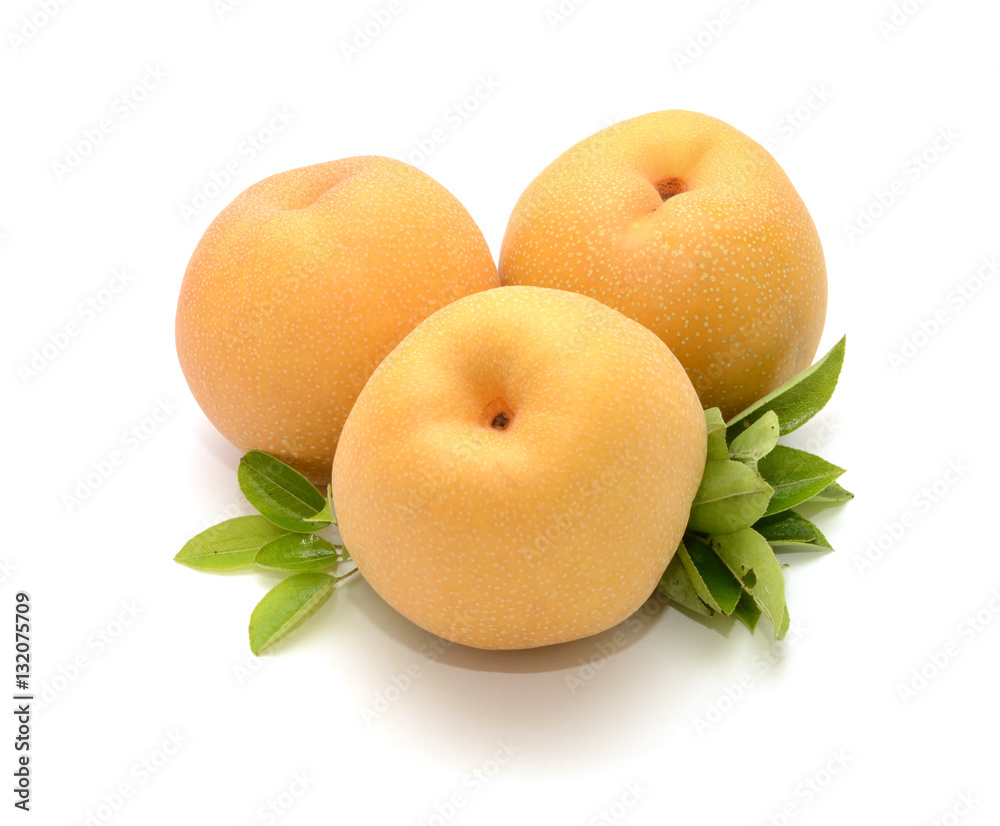Fresh asian pear isolated on white background Fresh asian pear isolated on white background