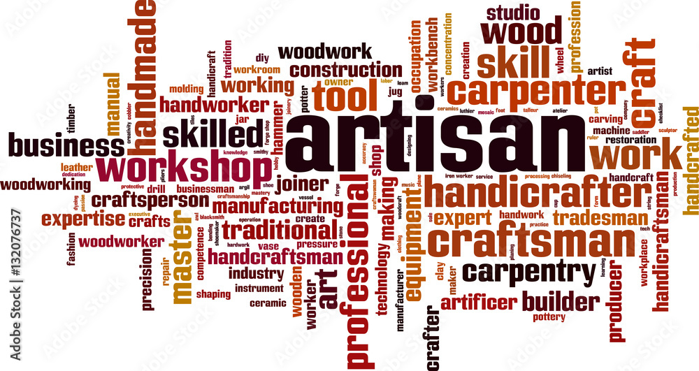 Artisan word cloud concept. Vector illustration Artisan word cloud concept. Vector illustration
