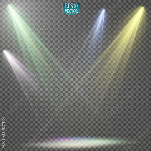 Vector Spotlights. Scene. Light Effects.The colors.