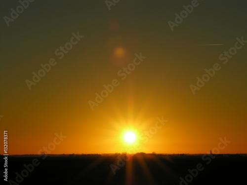 Winter solstice sunset over the Lincolnshire Fens © Mel