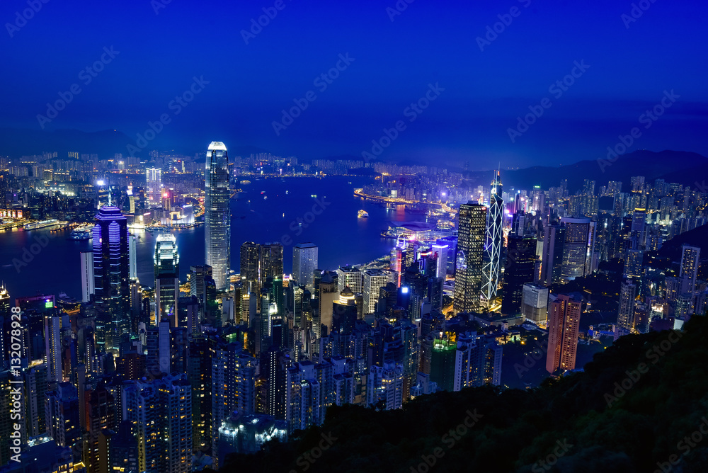 Obraz premium 香港の夜景