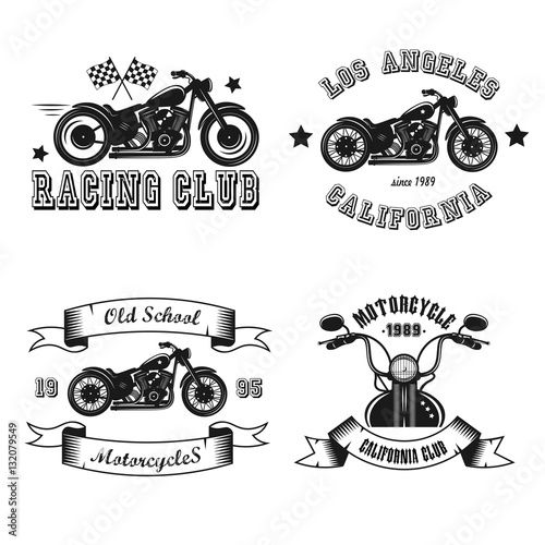 Motorcycle Set. Vector Iluustration photo