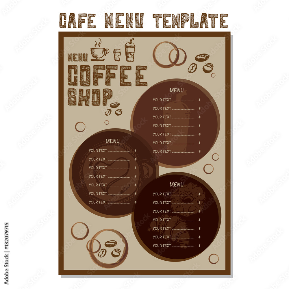 menu cafe template poster template Stock Vector | Adobe Stock