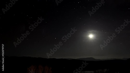 Moon setting over Lake Windermere (time-lapse 3)