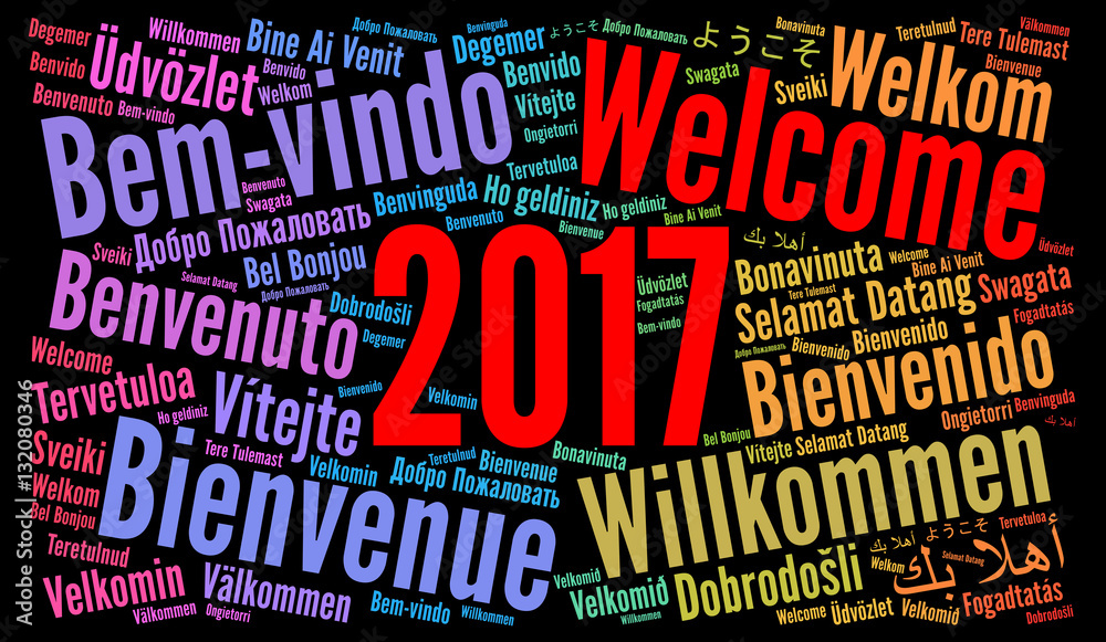 Welcome 2017 word cloud in different languages Welcome 2017 word cloud in different languages