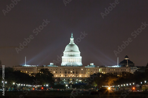 Washington DC Capitol Building at Night