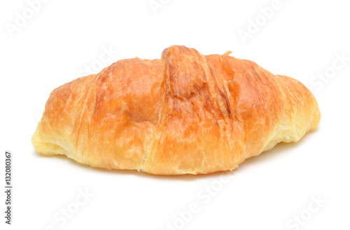 Fresh and tasty croissant on the white background