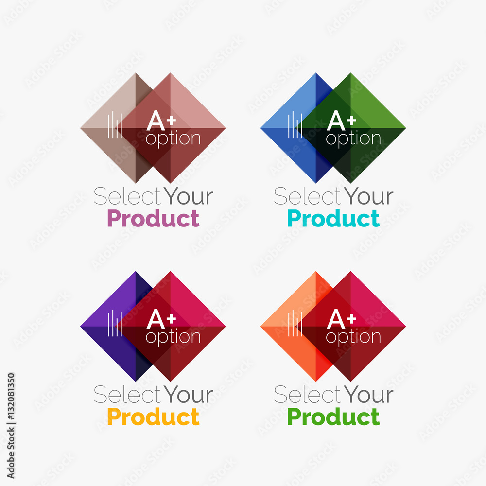 Set of square abstract background templates or infographics Set of square abstract background templates or infographics