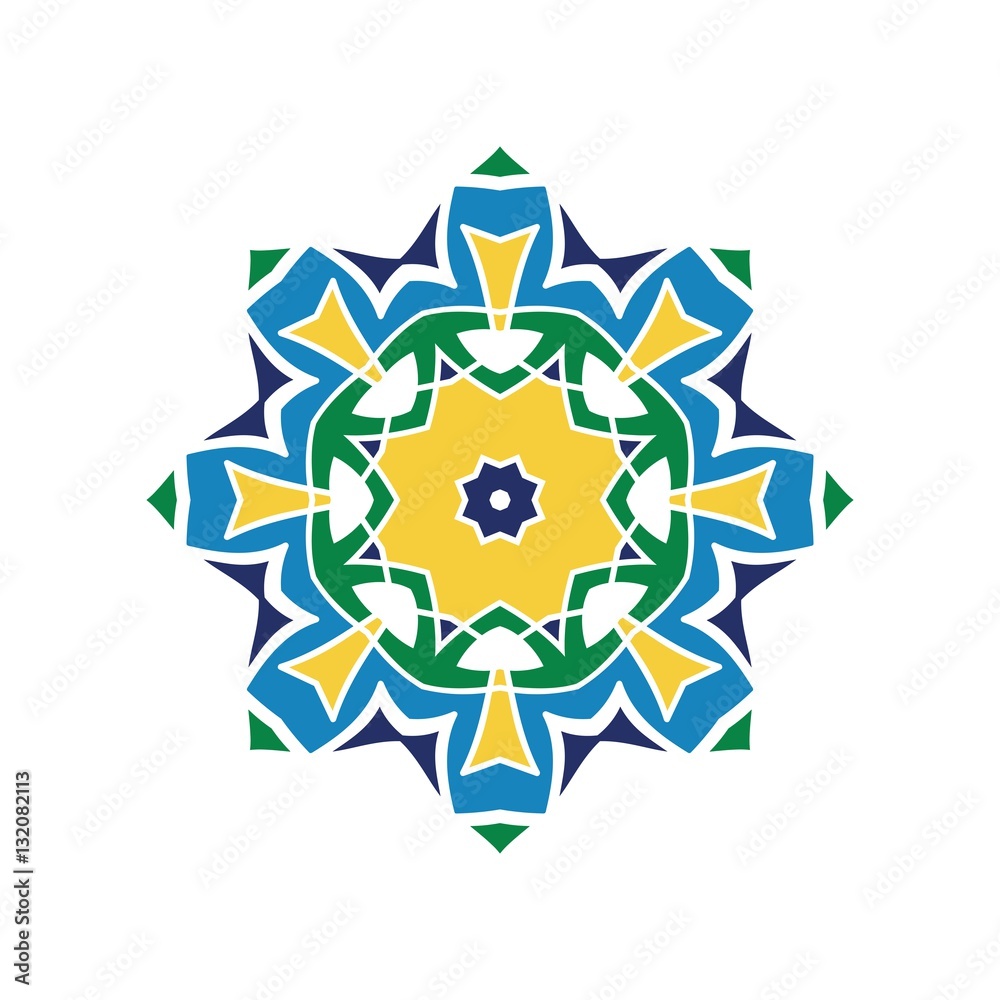 Kaleidoscope big bud. Oriental pattern illustration. Flower background Kaleidoscope big bud. Oriental pattern illustration. Flower background