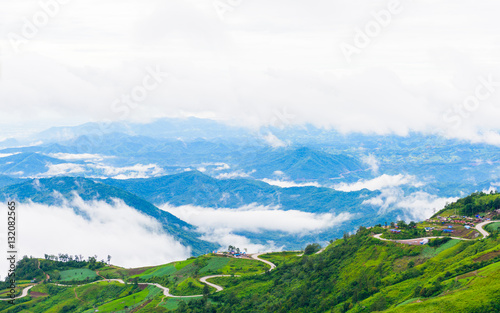 Fototapeta Naklejka Na Ścianę i Meble -  Mountain road at ( phu tubberk) in Phu Hin Rong Kla National Par