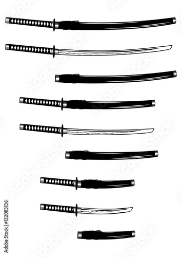 katana, wakizashi and tanto