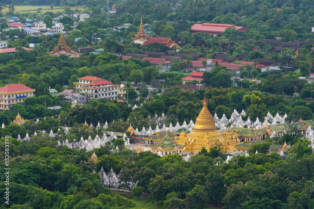 Kuthodaw monastery, Landmark of Mandalay city, Myanmar
