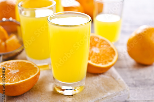 Orange drink in a glass