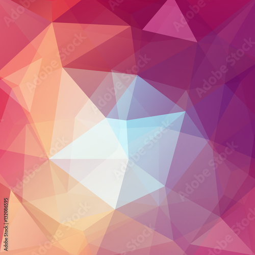 Abstract polygonal vector background. Colorful geometric vector illustration. Creative design template. Pink  orange  purple  blue colors