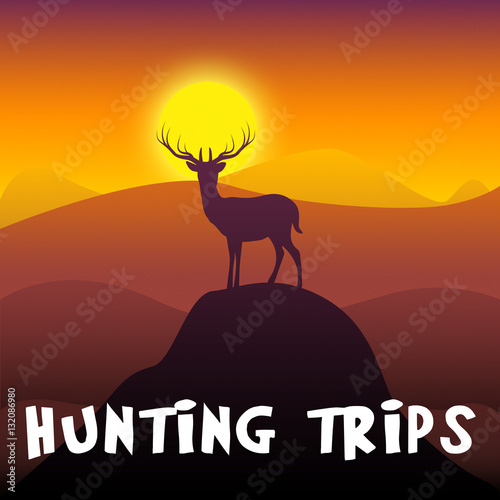 Hunting Trips Shows Hunt Tour 3d Illustration