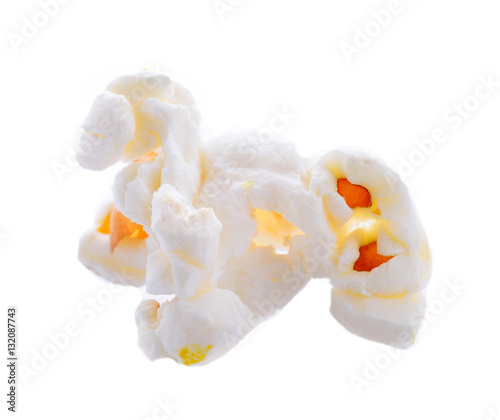 Pop corn on white background