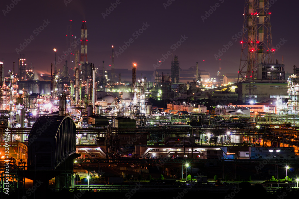 倉敷の工場夜景
