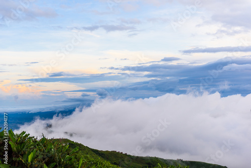 mountain and mist in Phu Thap Boek, Phetchabun Province