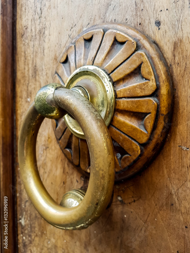 Close up view at the door knob