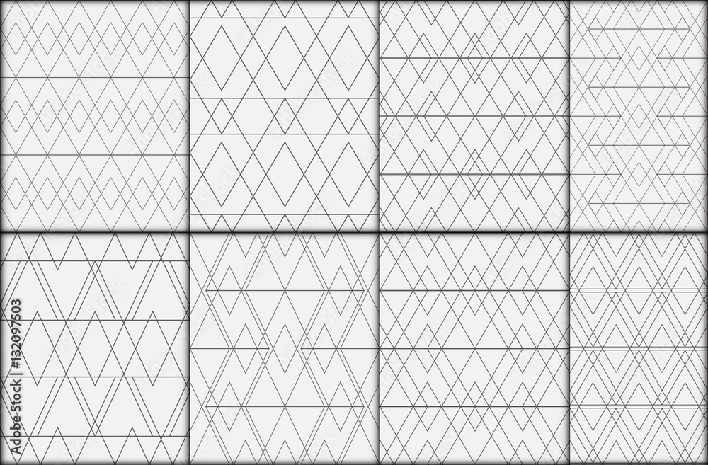 Naklejka premium Geometric modern seamless pattern vector background