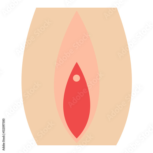 Female sex icon - glyph style - pink and red