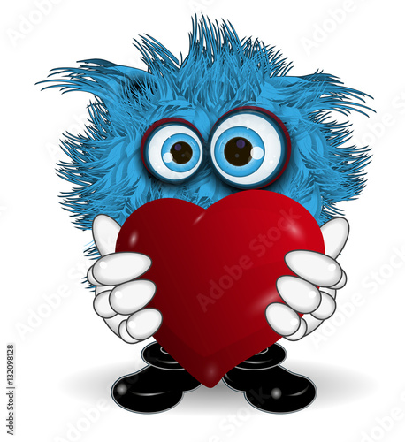 Blue Monster Keeps Heart