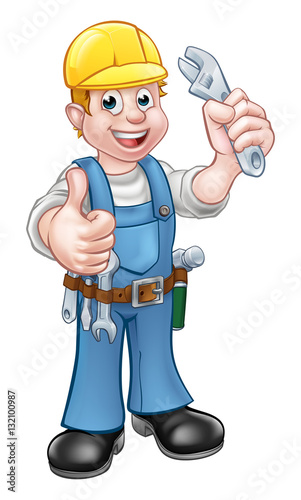 Cartoon Character Plumber or Mechanic