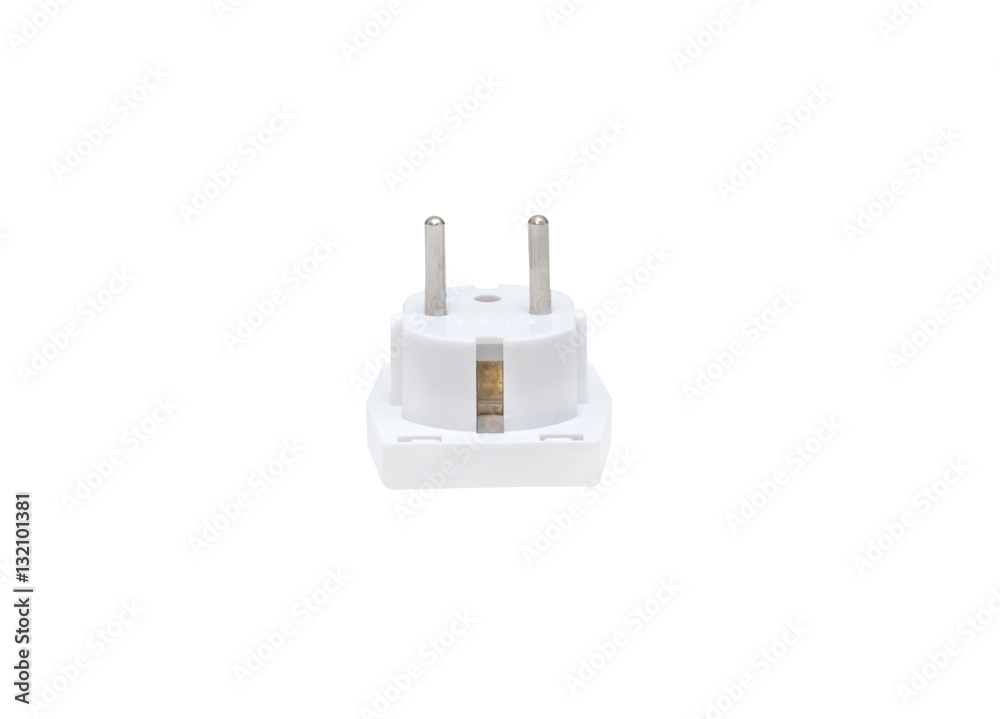 close up power socket isolated on white background close up power socket isolated on white background