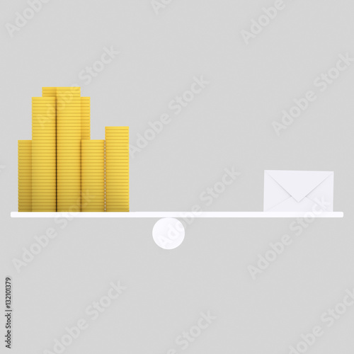  Letter and money balance
Custom 3d illustration contact me!