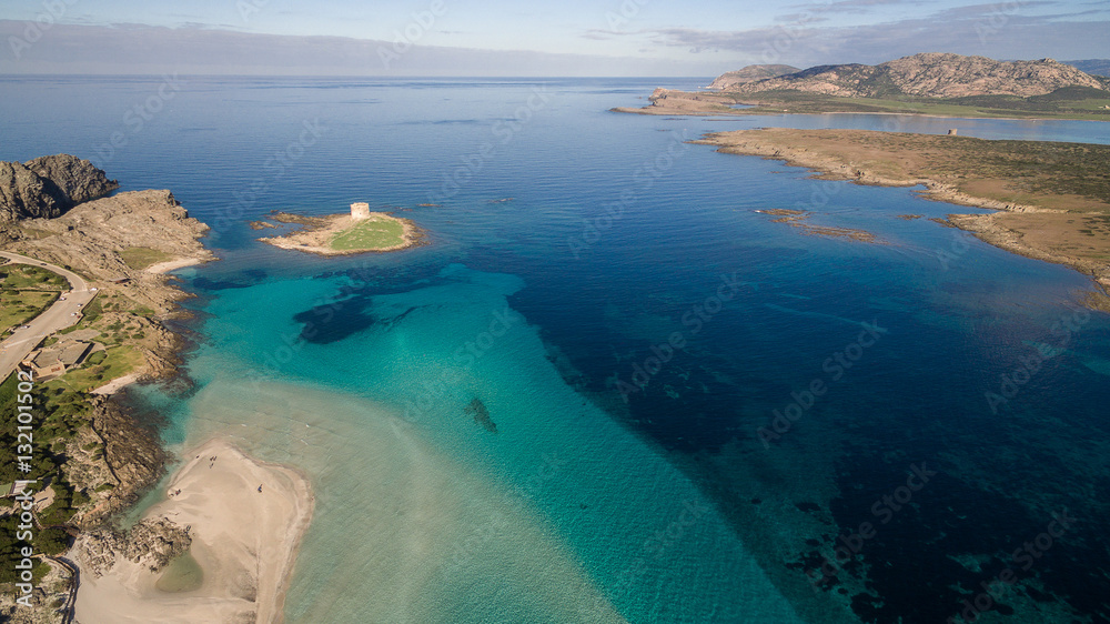 Aerial view of the sea, Sardinia, Italy