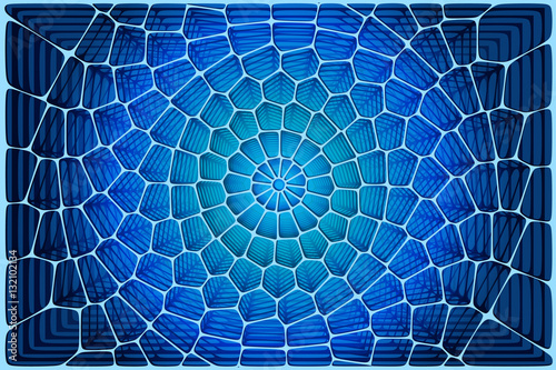 Abstract tile composition with ceramic geometric shapes in space. Abstract 3d fractals. Voronoi background. Stock vector esp 10