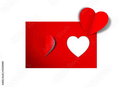 Cuore di carta che si stacca dal foglio e vola