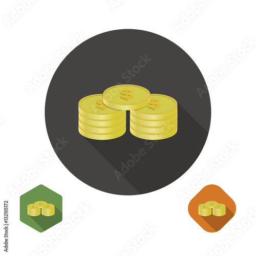 Coins dollar icon