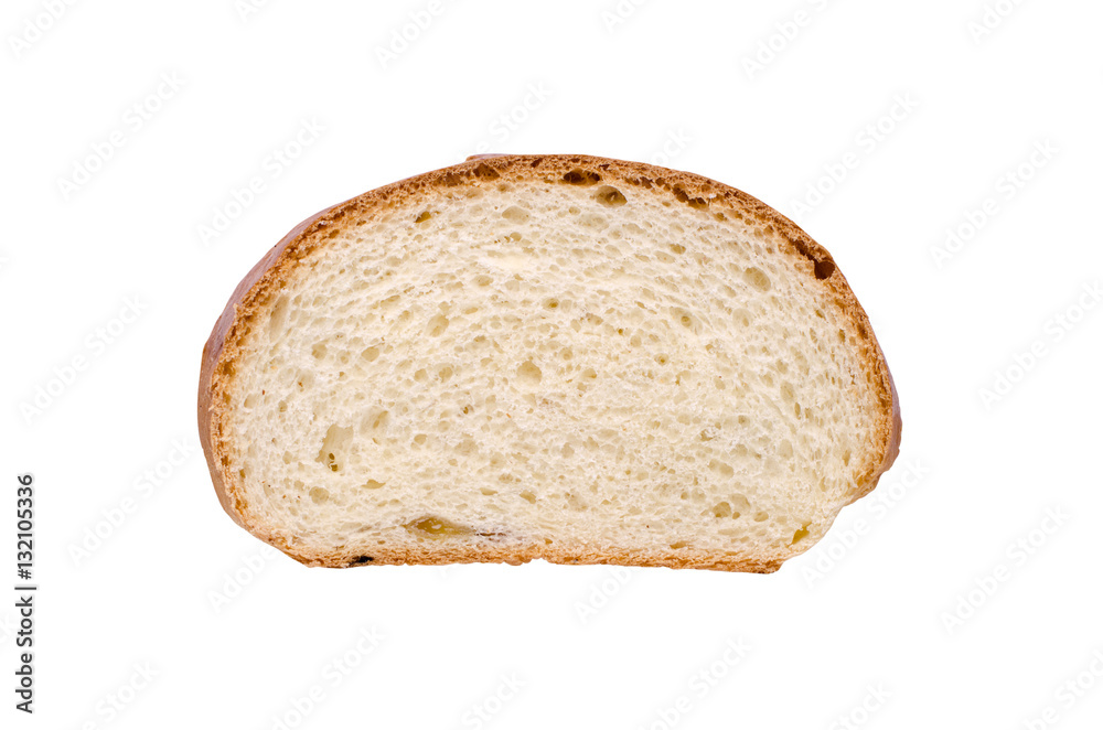 sliced loaf isolated on a white
