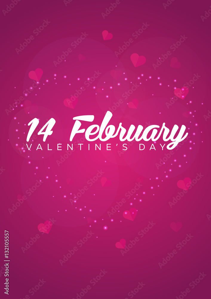 Poster Valentines Day flat. Pink envelope on pink background. Vector flat illustration. Poster Valentines Day flat. Pink envelope on pink background. Vector flat illustration.