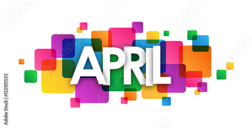 APRIL vector letters icon