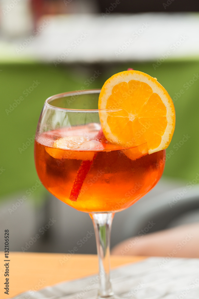 Traditional Spritz aperitif in a bar in Italy Traditional Spritz aperitif in a bar in Italy