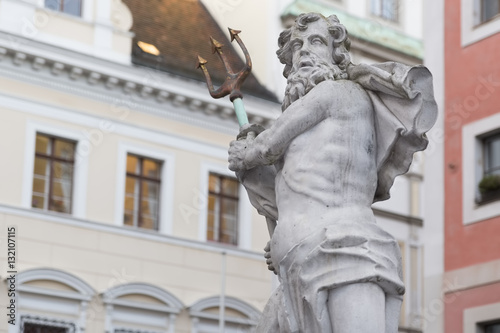 Der Neptunbrunnen in Görlitz, Deutschland photo