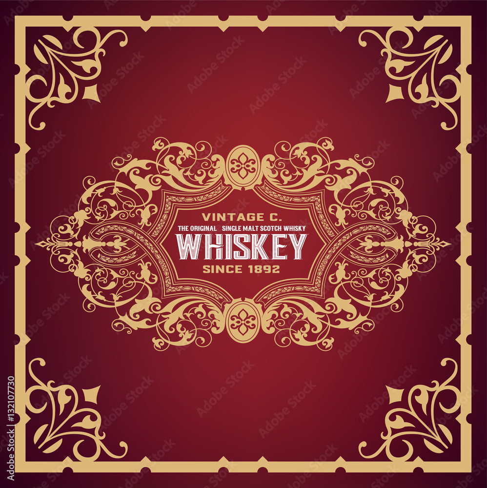 Art-deco Whiskey card