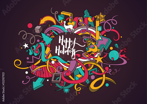 Vector hand made doodle illustration