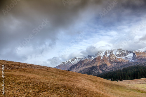 Beautiful mountain landscape. Italian Dolomites in autumn. Adame © olezzo