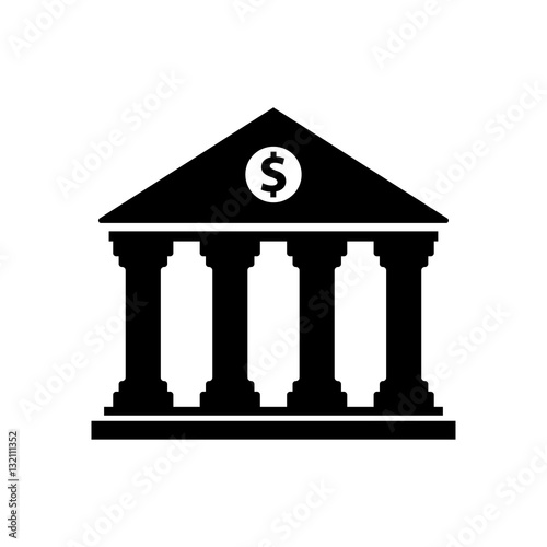 bank building vector icon photo