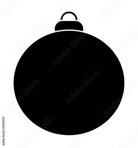 christmas bauble silhouette vector symbol icon design.